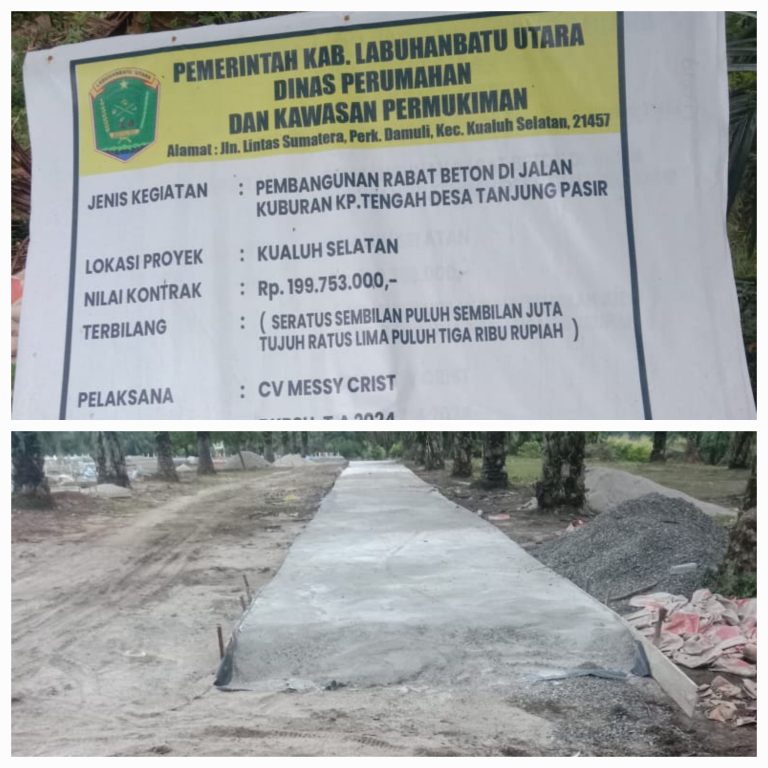 Proyek Diduga Abal Abal Muncul di Desa Tanjung Pasir SKI Nusantara Post